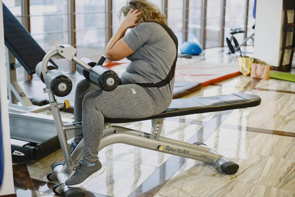 A Woman Doing Exercise